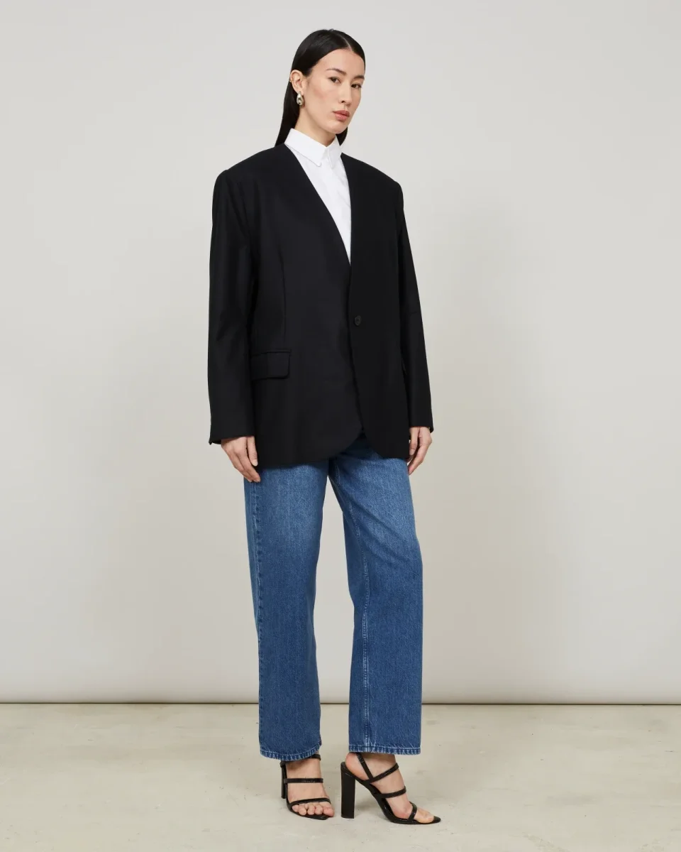 EASTE - Veste sans col en flanelle – Image 5