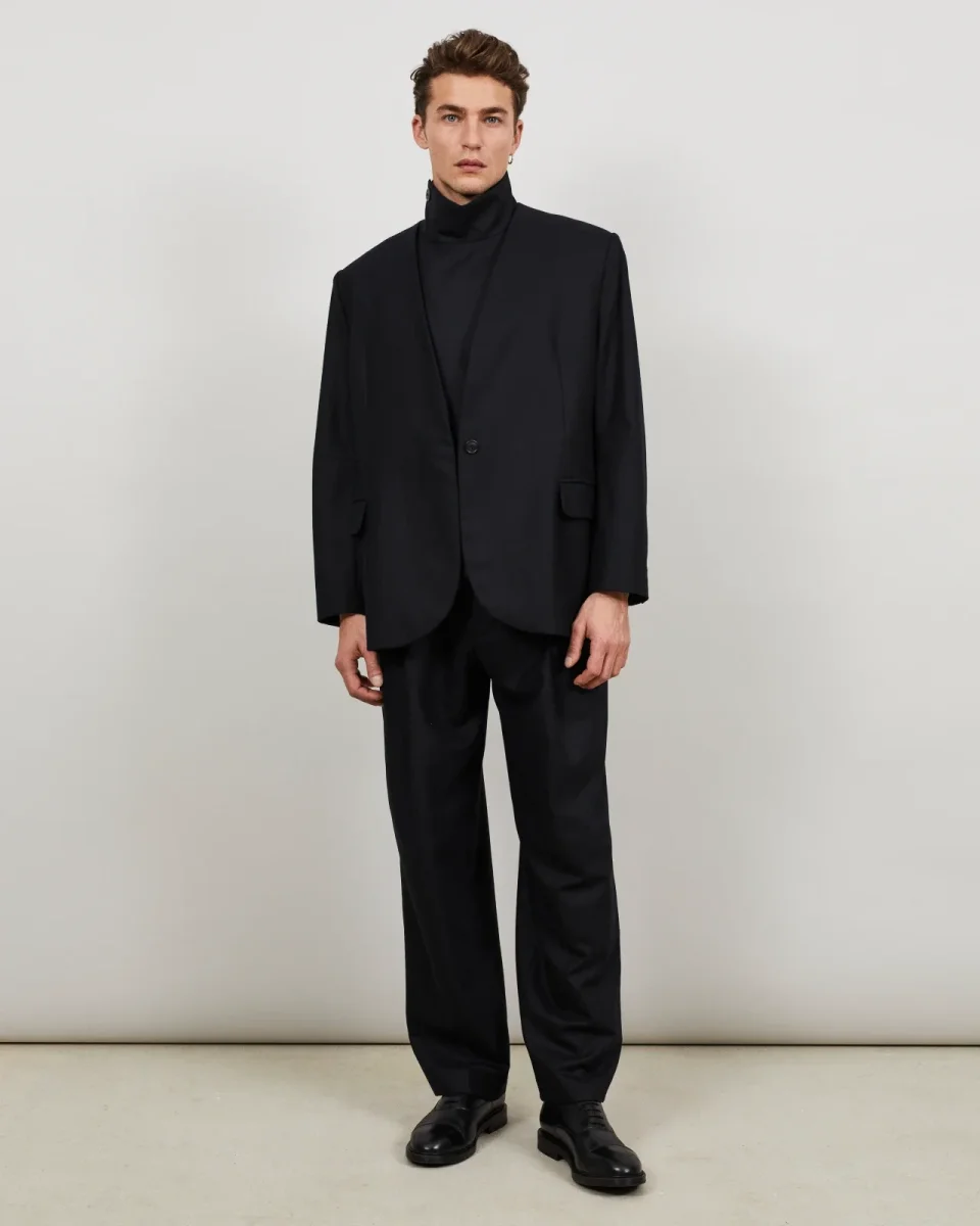 EASTE - Veste sans col en flanelle – Image 7