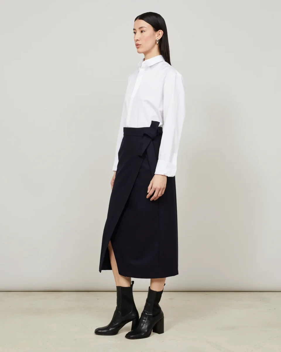 FALDA - Jupe portefeuille en flanelle – Image 5