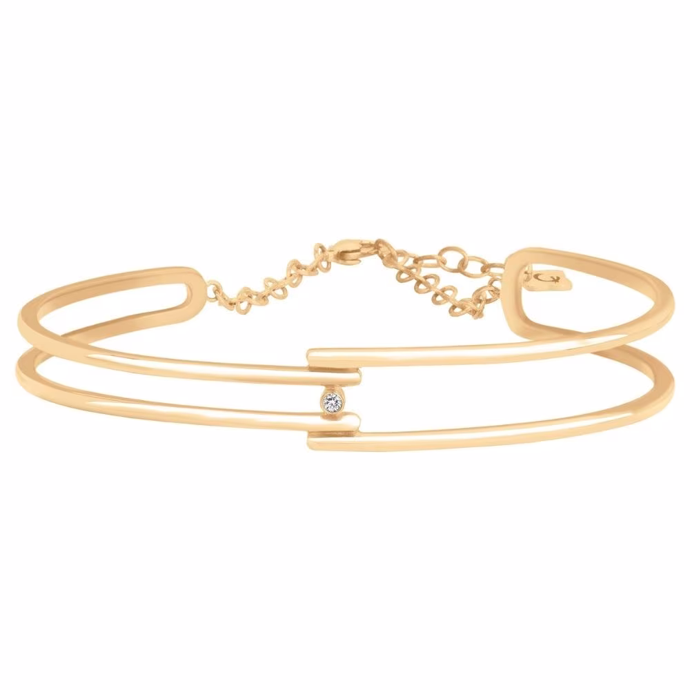 Bracelet Jonc La Garçonne Diamant Évidence