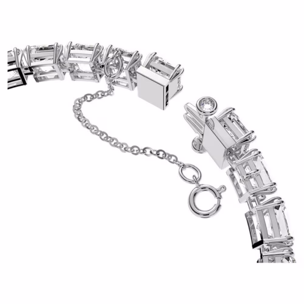 Bracelet Swarovski tennis Matrix Carré blanc, métal blanc – Image 4