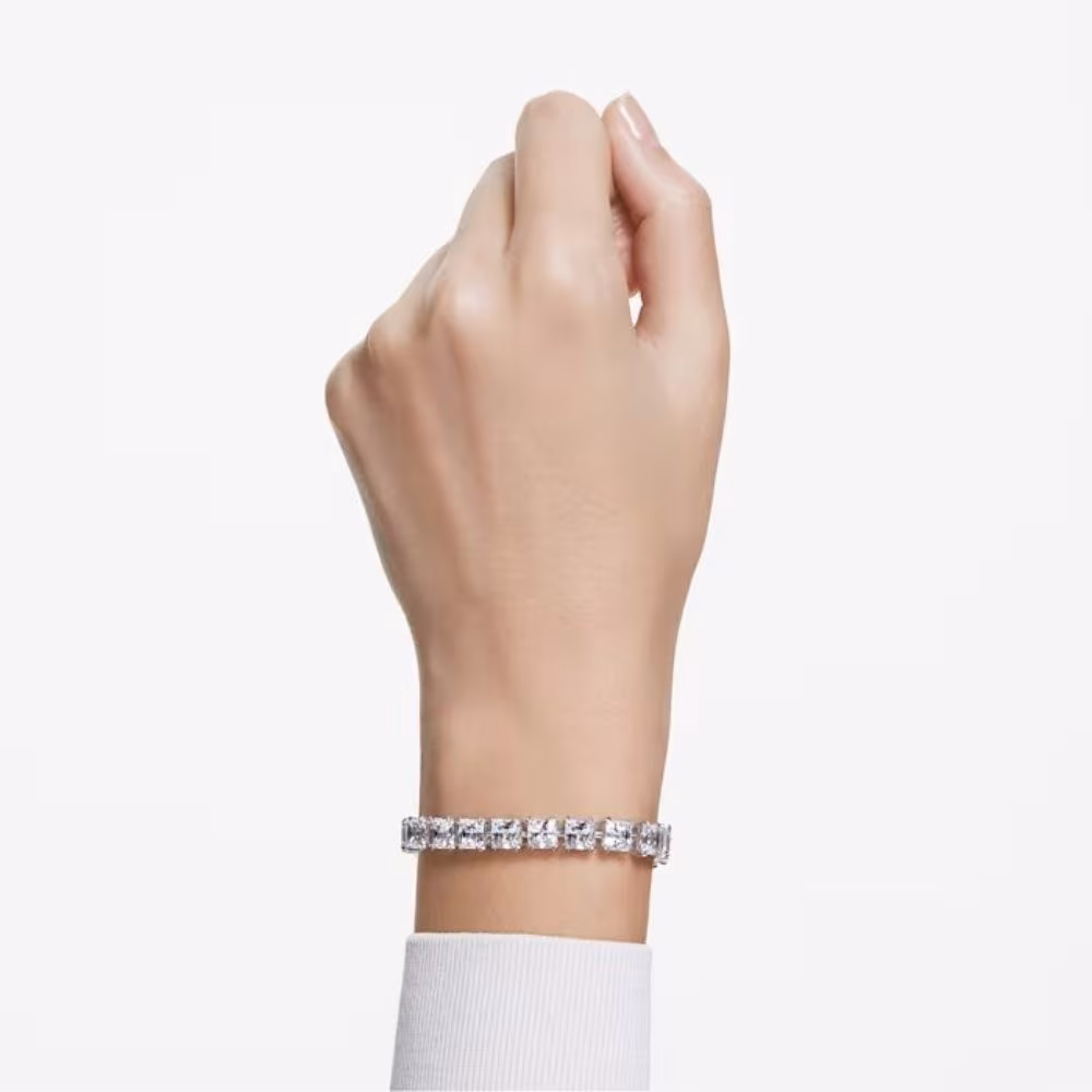 Bracelet Swarovski tennis Matrix Carré blanc, métal blanc – Image 3