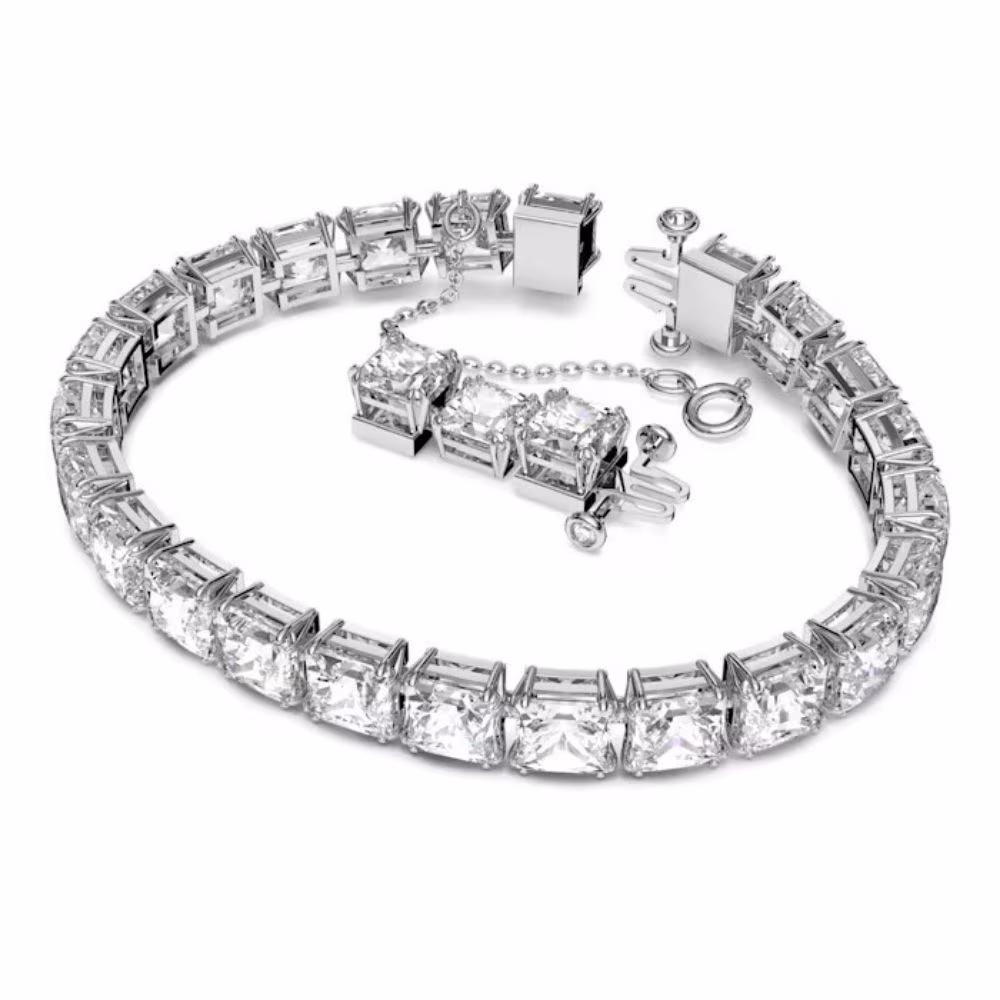 Bracelet Swarovski tennis Matrix Carré blanc, métal blanc – Image 5