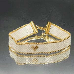 Bracelet Tissage -Coeur -Saint-Valentin