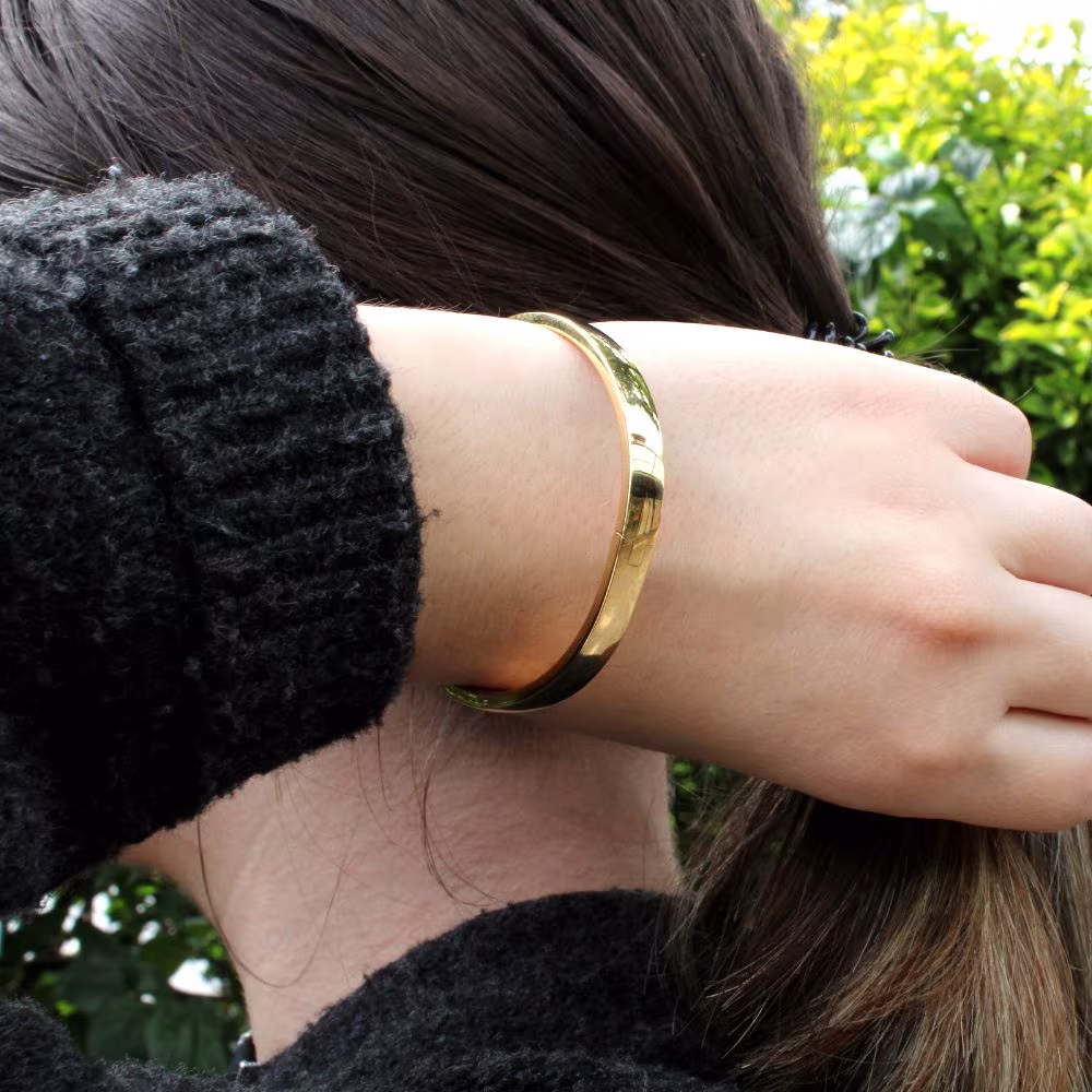 Bracelet jonc ouvrant, 4mm, Eros or jaune – Image 4