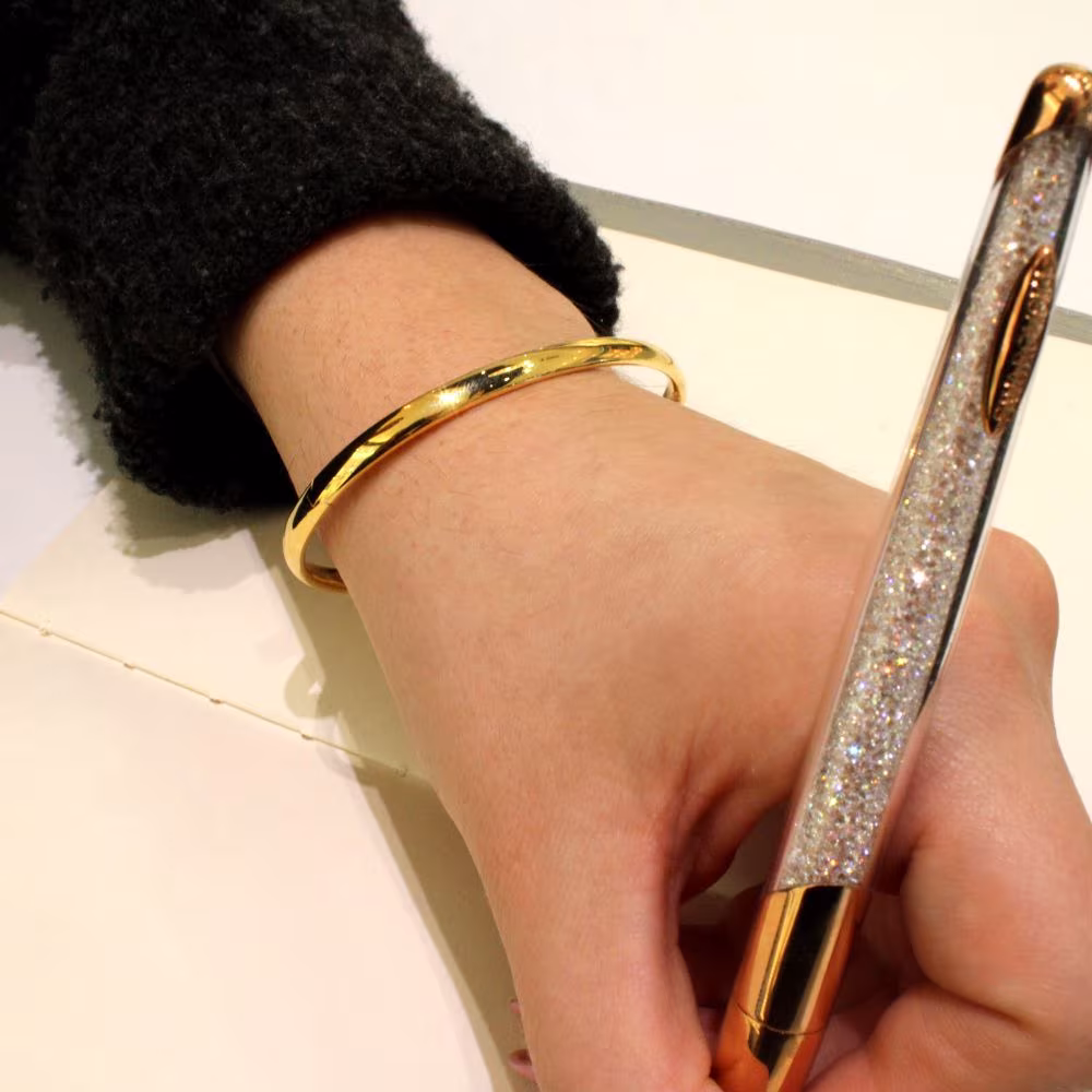 Bracelet jonc ouvrant, 6mm, Eros or jaune – Image 3