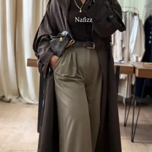 Veste trench Loa chocolat