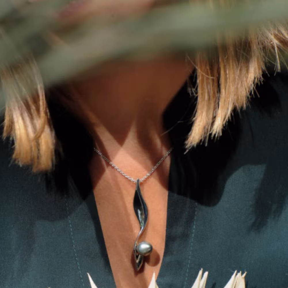 Collier Iza B Canopée Argent et Perle de Tahiti – Image 4