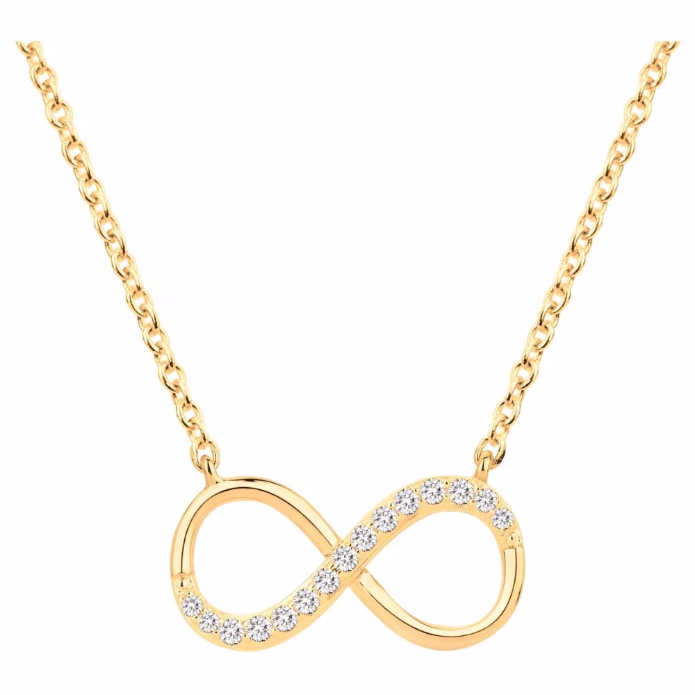 Collier Infini Plaqué Or et Oxydes de Zirconium – Image 2