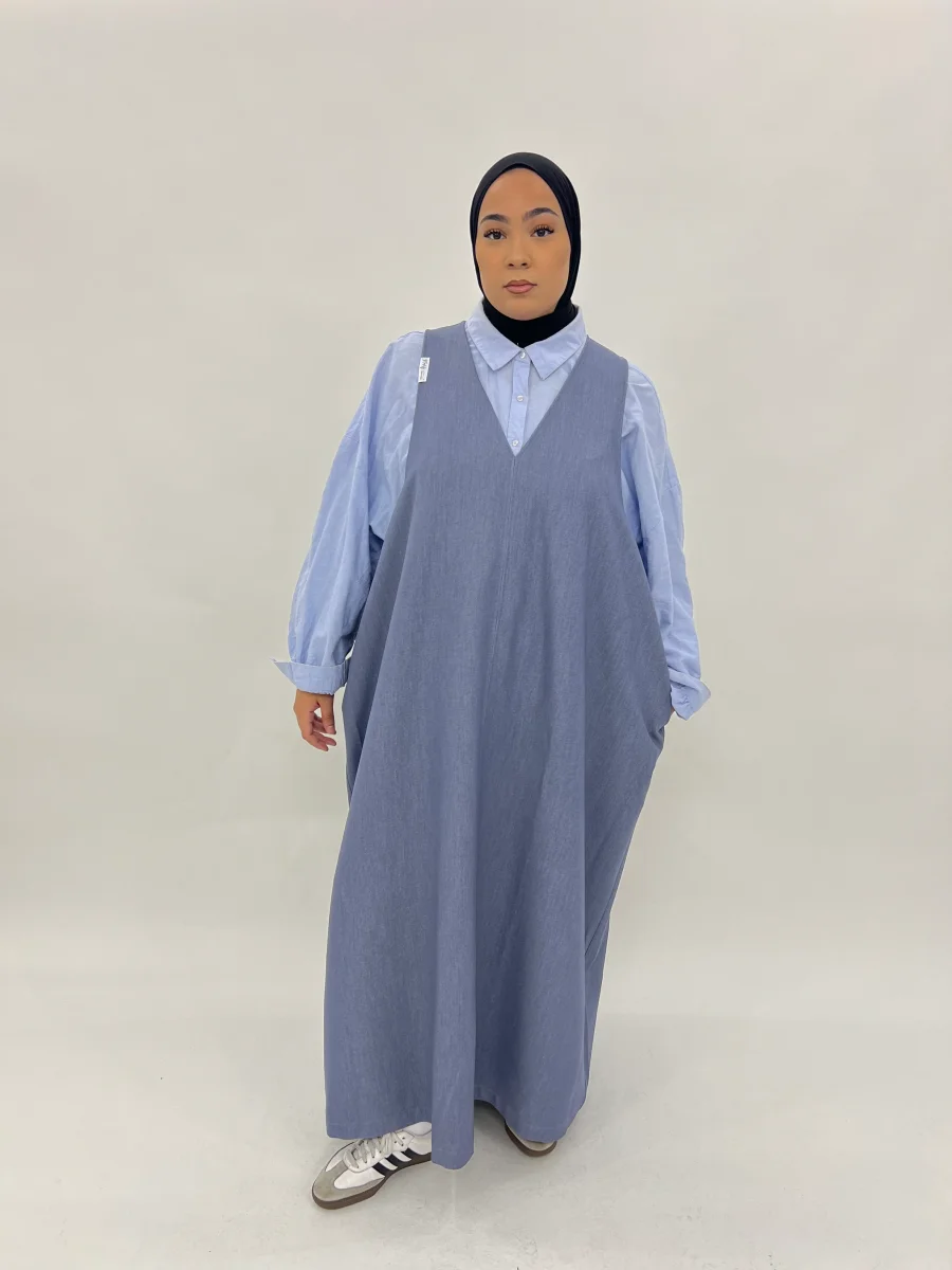 Robe sans manche - Denim gris – Image 3