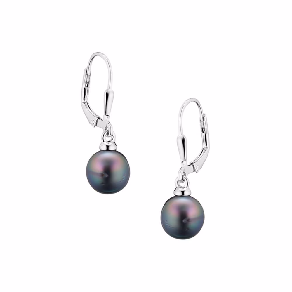 Dormeuses Iza B Epure Argent et Perles De Tahiti