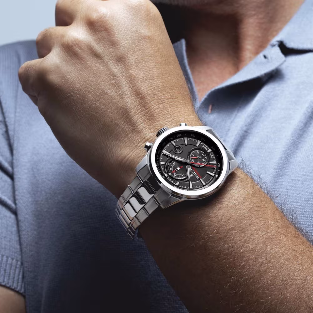 Montre Festina Timeless Chronograph, cadran noir, acier – Image 4