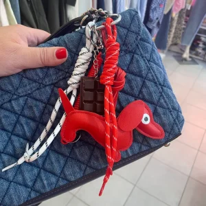 Accessoire de sac GRIGRI chien rouge