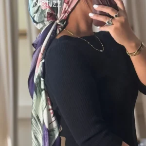 Grand carré de soie Oya violet