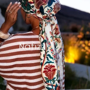 Grand carré de soie Green