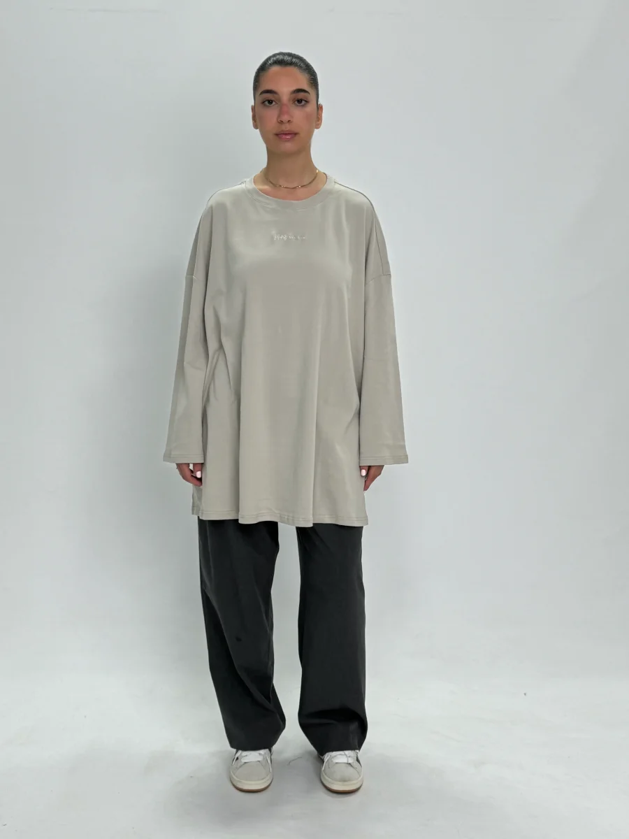 TEE SHIRT PYEONHAN GRIS CLAIR – Image 4