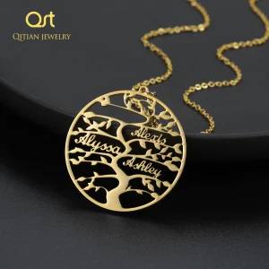 collier arbre de vie prenom