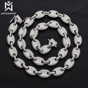 collier graine de café argent homme