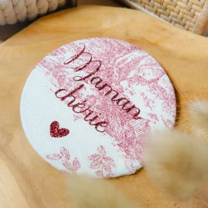 Cadeau fête des mères décoration toile de jouy personnalisée