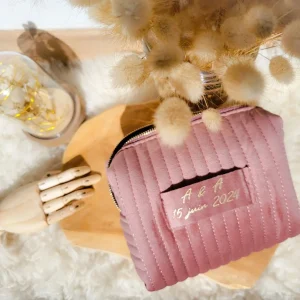 Trousse maquillage velours cadeau personnalisé demoiselle d'honneur mariage Cadeau d'anniversaire femme marraine maman anniversaire EVJF