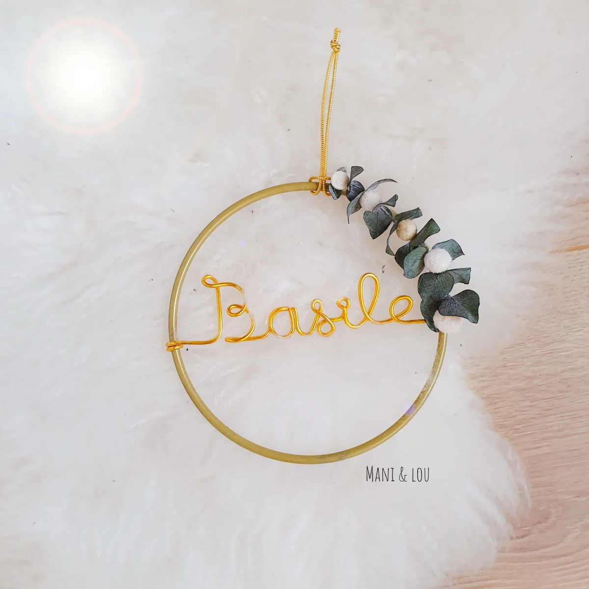 Mini couronne personnalisée avec fleurs séchées – Image 5