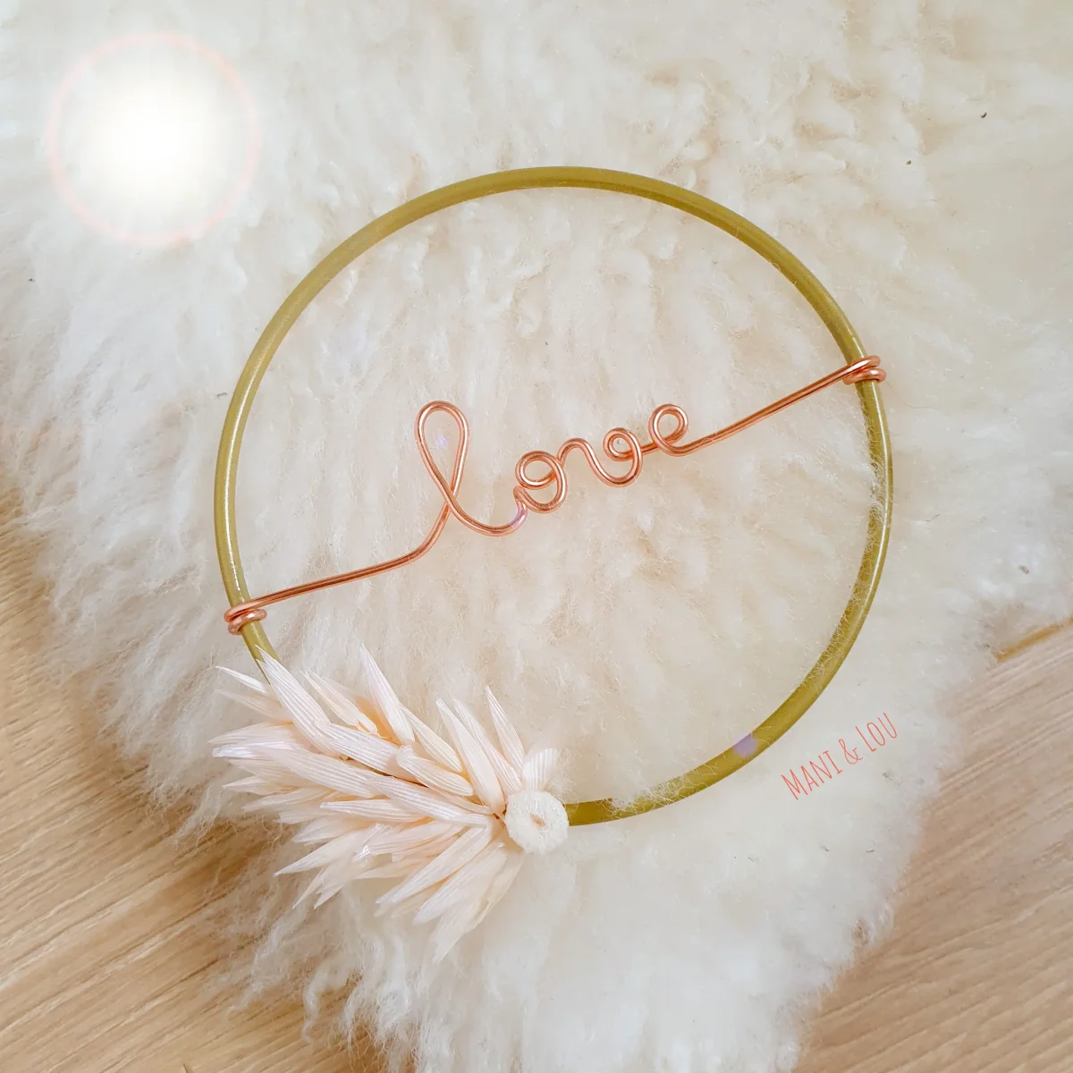 Mini couronne personnalisée avec fleurs séchées – Image 2