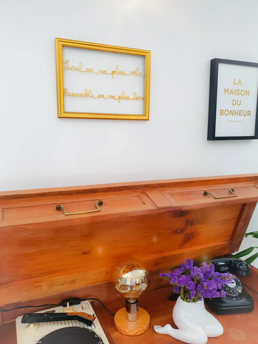 Cadre personnalisé doré