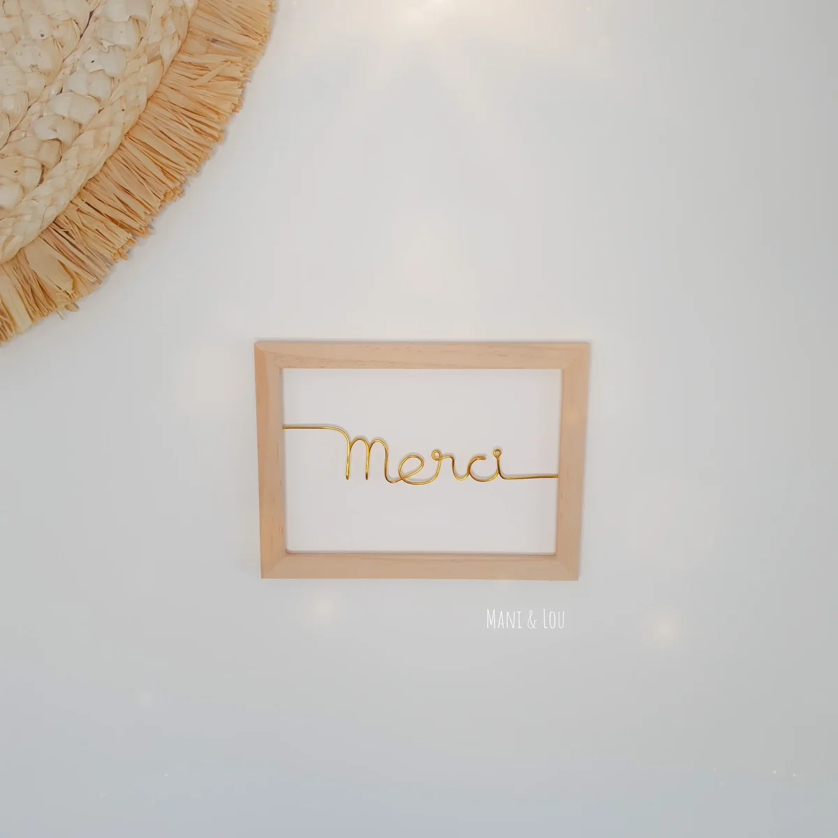 Cadre personnalisé bois brut cadeau