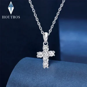 collier croix argent homme