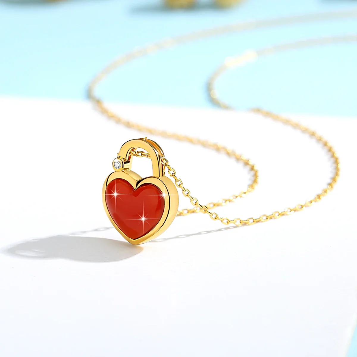 collier coeur rouge – Image 5