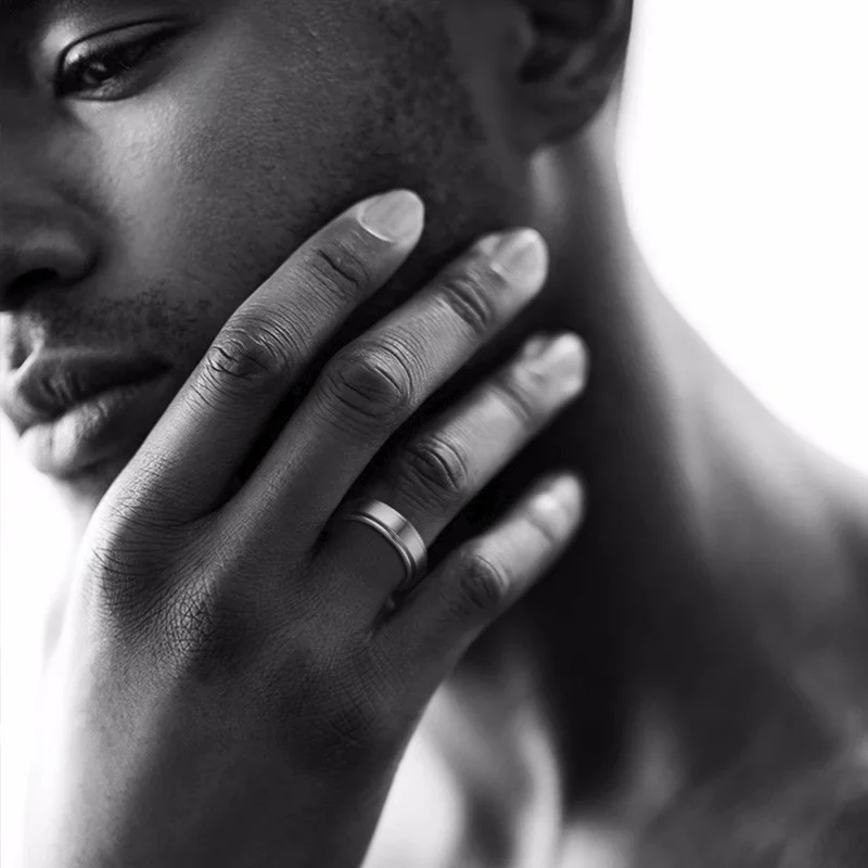 Free Personalized Engrave Spinner Rings for Men Women Stainless Steel Rotatable Wedding Band Write Name Date Custom Anel Anillos – Image 5