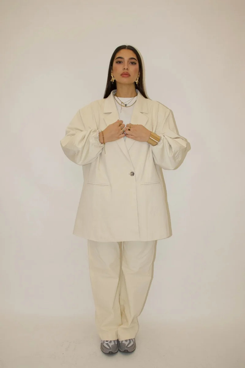 BLAZER OVERSIZE EUN BLANC CASSÉ – Image 4