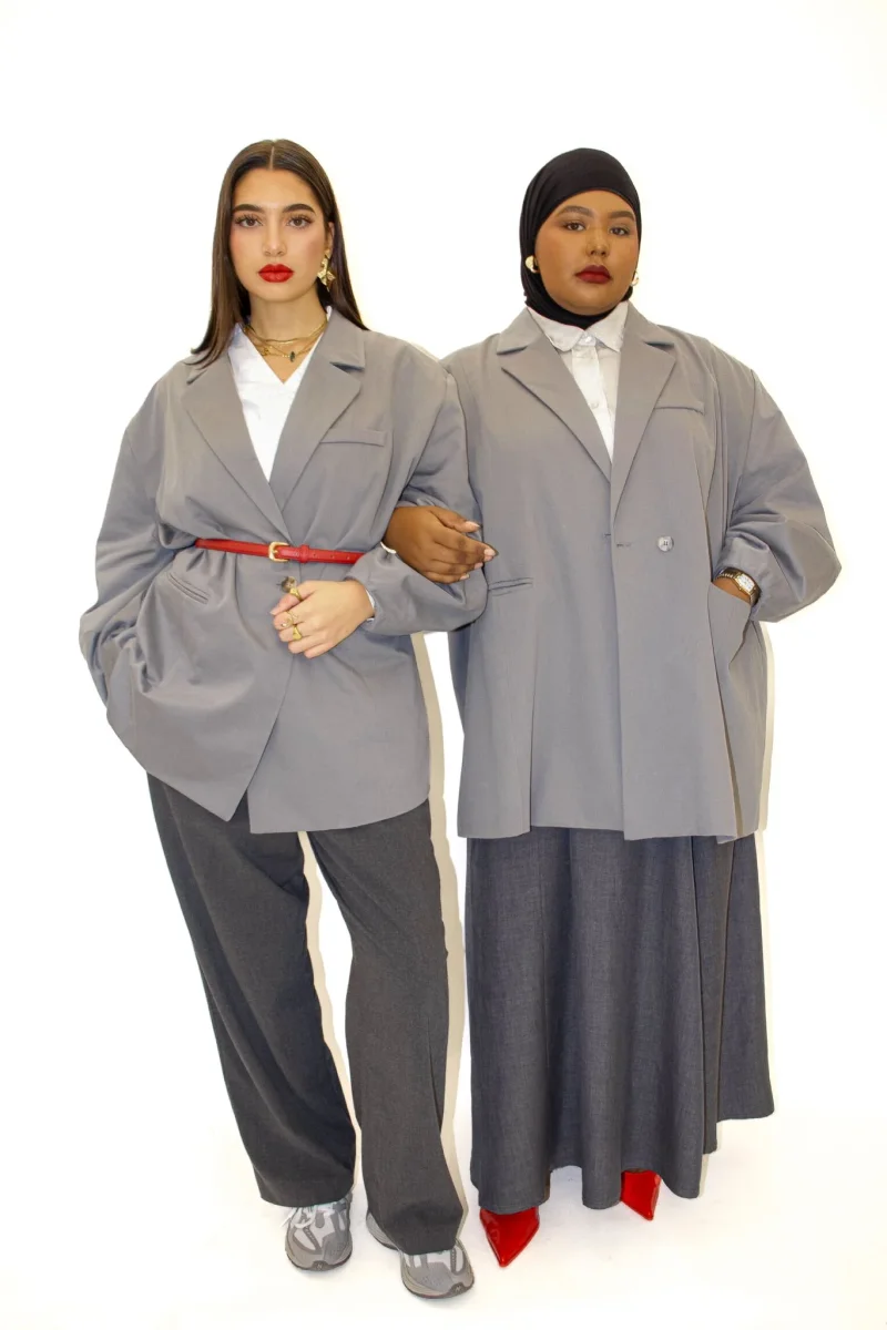 BLAZER OVERSIZE EUN GRIS – Image 3