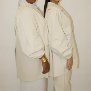 BLAZER OVERSIZE EUN BLANC CASSÉ