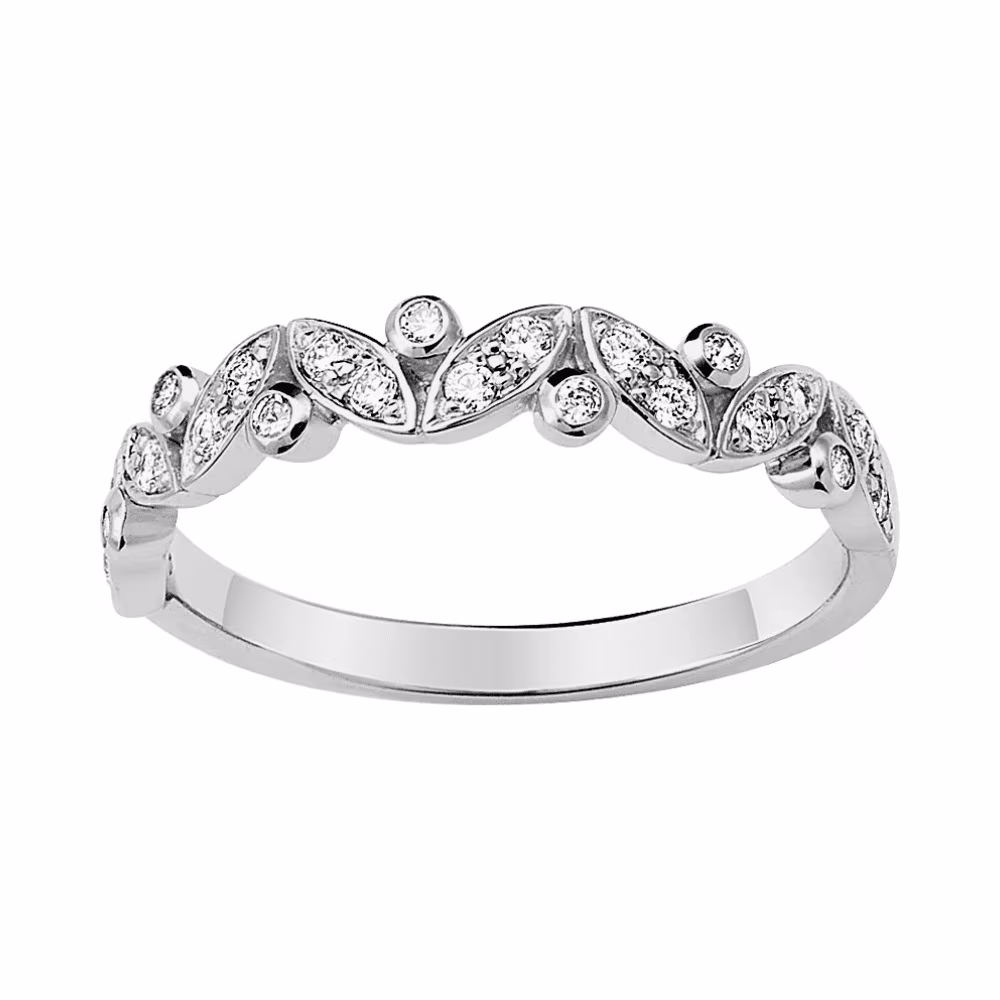 Alliance Contemporaine 23 Diamants Or Blanc