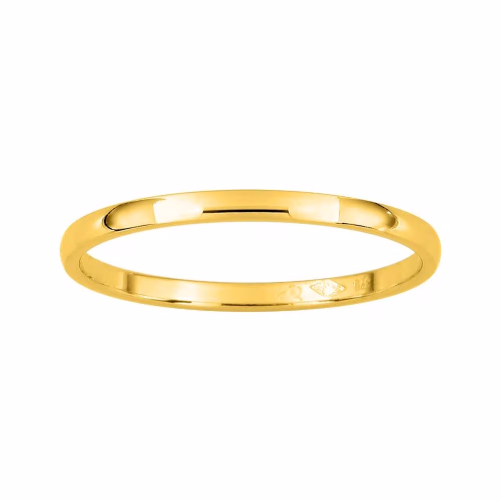 Alliance Demi Jonc 1.5mm Or Blanc 9Kt