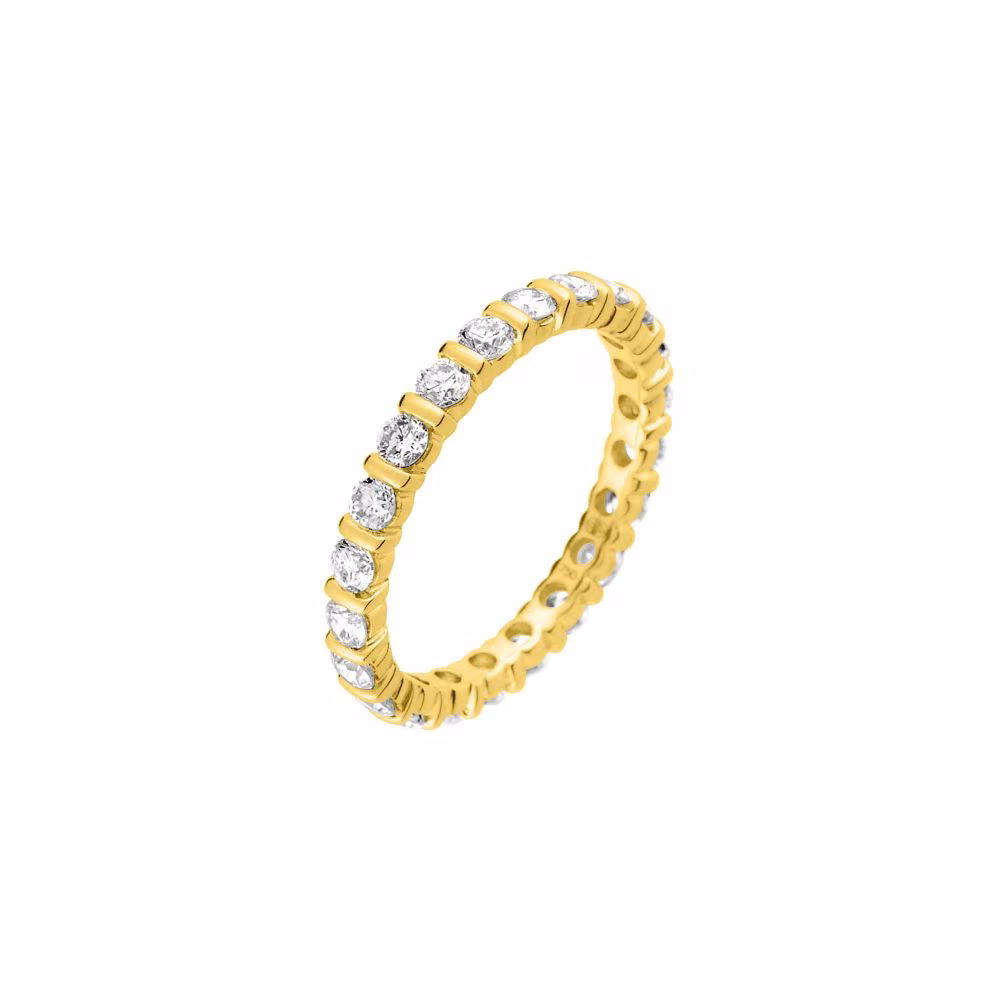 Alliance Diamant Tour Complet Barrette Or Jaune Bali – Image 2