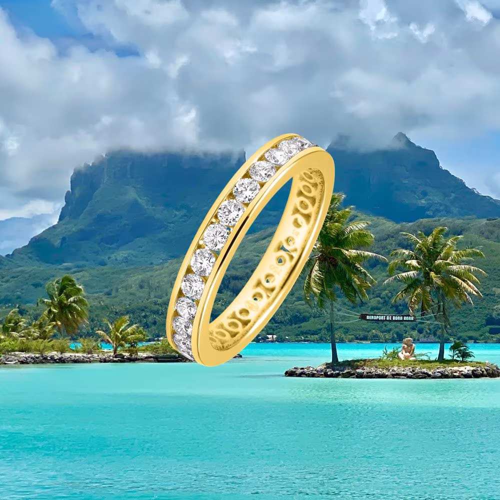 Alliance Diamant Tour Complet Or Jaune Bora-Bora – Image 3