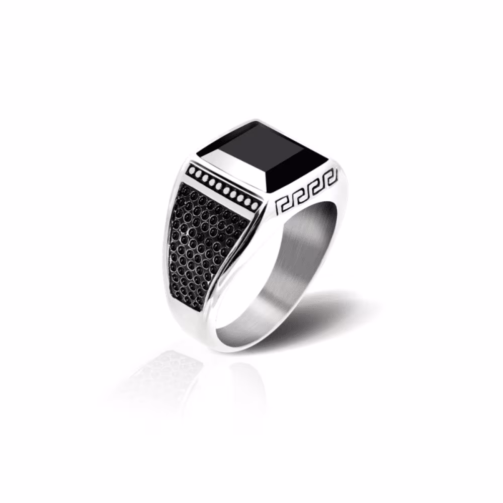 Bague Rochet Rock Acier Poli – Image 2