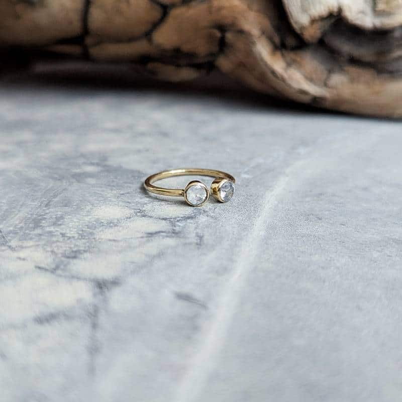 Bague ajustable pierre de lune DUO – Image 6