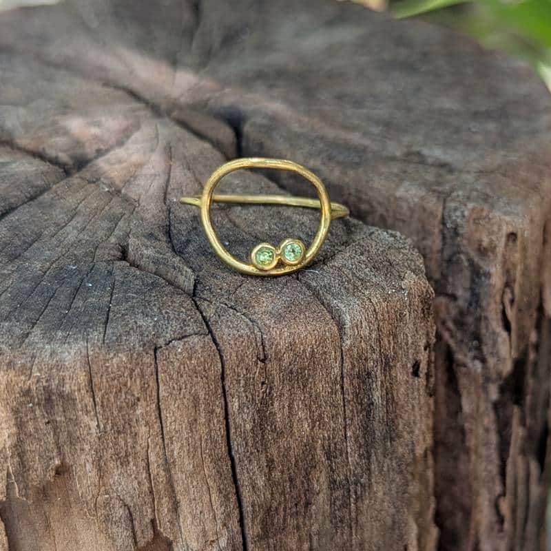Bague anneau péridot PETIT NID – Image 5