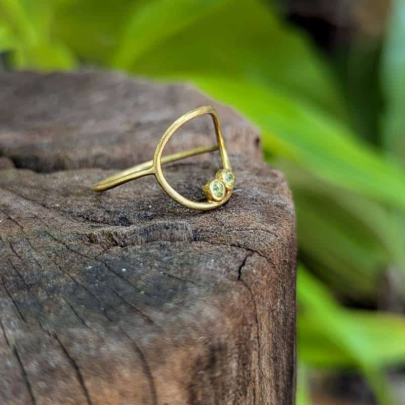 Bague anneau péridot PETIT NID – Image 3