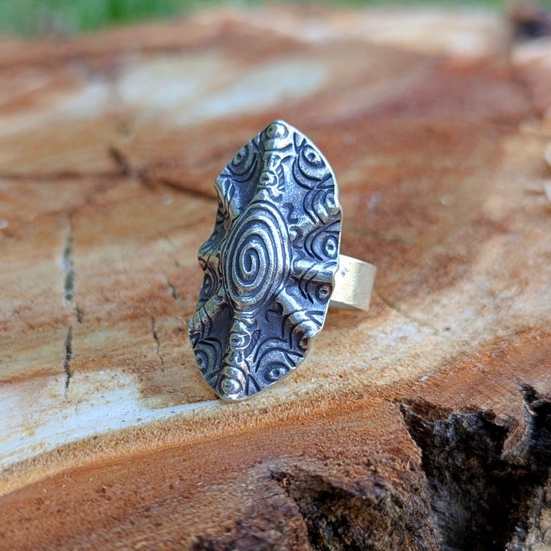 Bague argent ajustable ethnique KWAÏ – Image 4