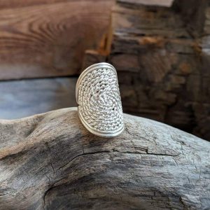 Bague argent ajustable SPIRALE