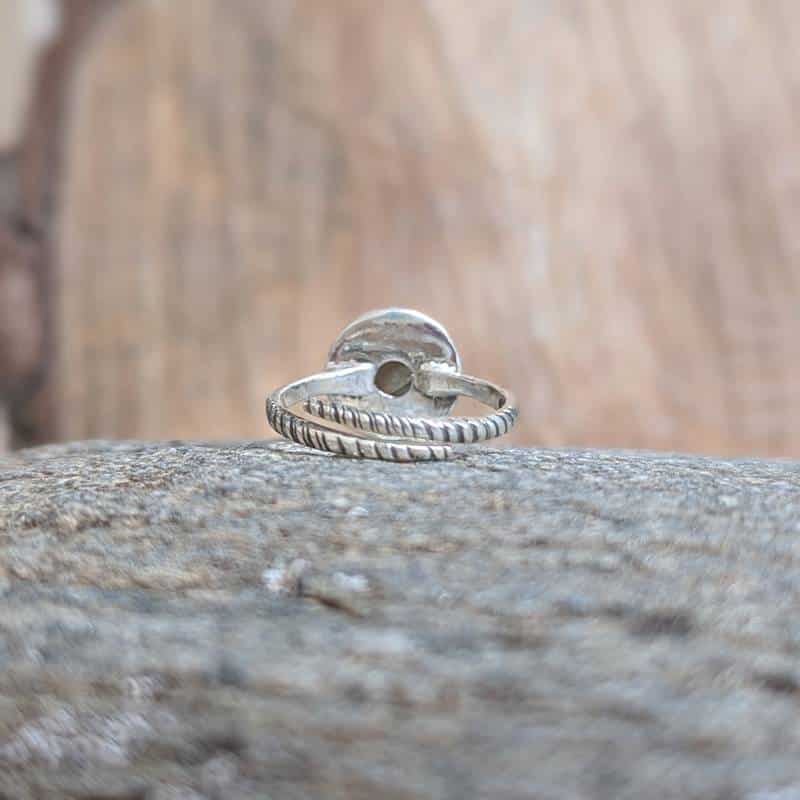 Bague artisanale labradorite argent ARYA – Image 6