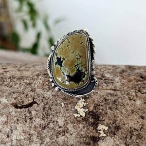 Bague bohème argent et turquoise