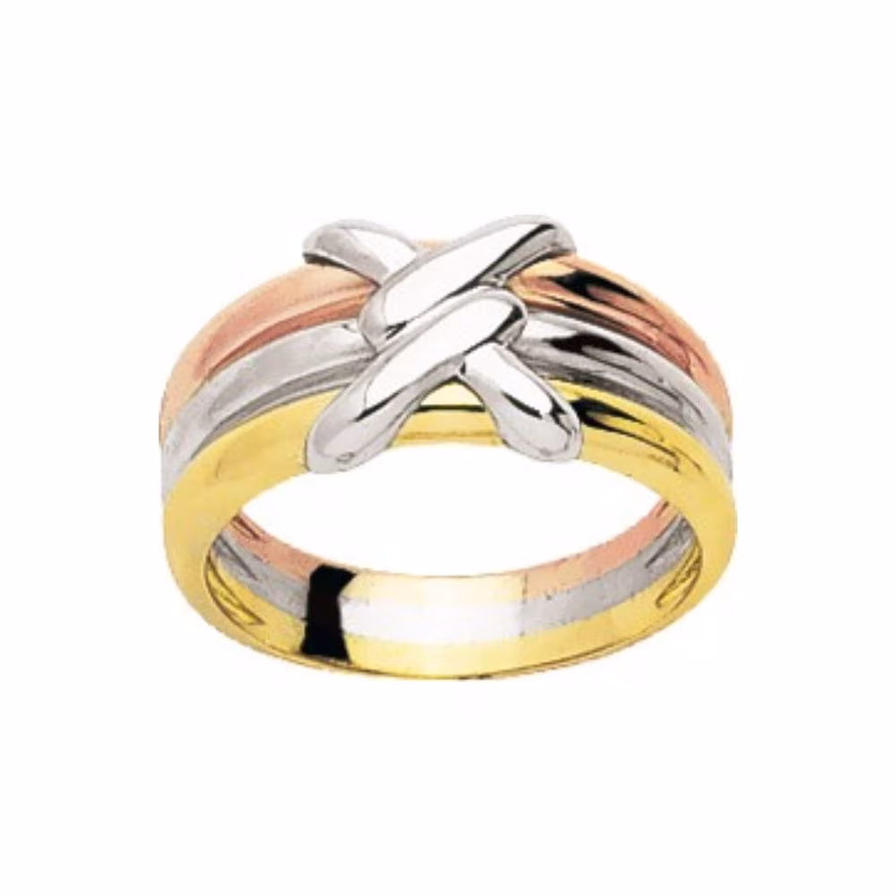 Bague 3 Ors Motif Noeud