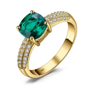 Bague de Fiancaille Emeraude