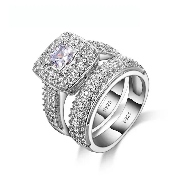 Bague De Fiancaille et Alliance Assorties – Image 2