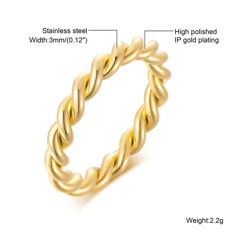 Bague Dorée Femme – Image 4